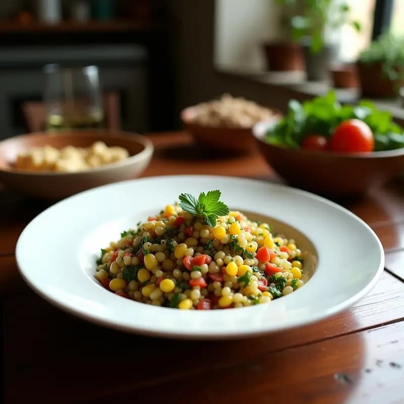 Tabbouleh de Espelta con Granada y Hierbabuena: Ensalada Libanesa Fresca y Nutritiva