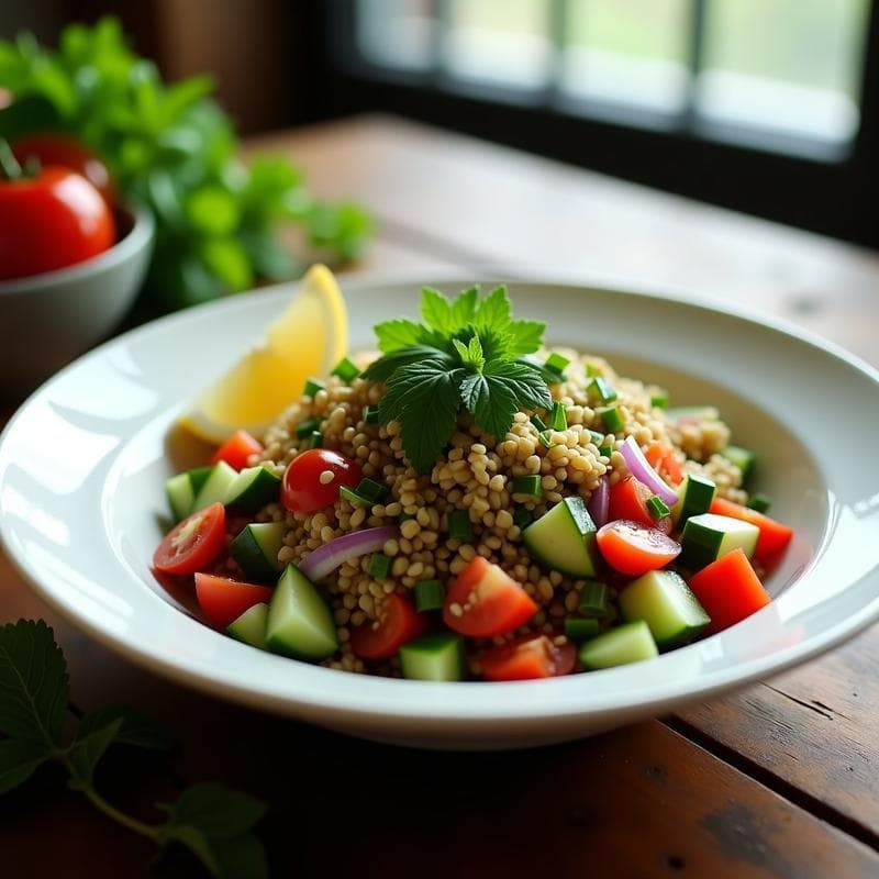 Tabbouleh Libanes Auténtico: Receta Tradicional con Toque Fresco y Hierbas Aromáticas