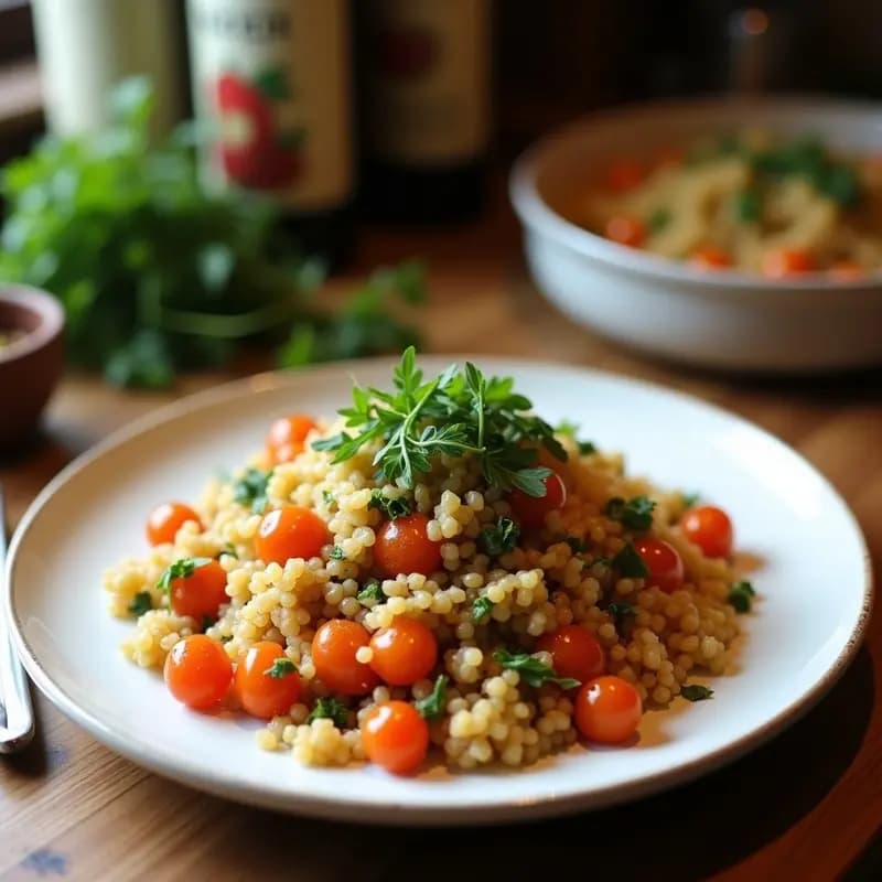 Tabbouleh de Quinoa con Granados y Mentol: Receta Libanesa Antigua reinventada