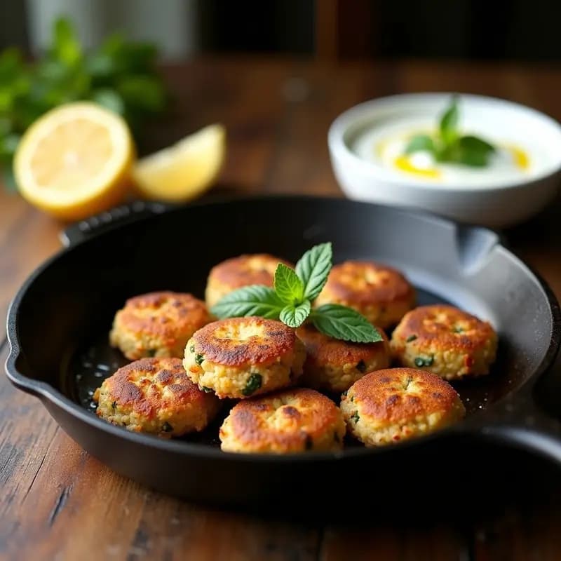 Tableh de Carne Picada y Bulgur: Hamburguesa Árabe al Estilo Libanes en Sartén