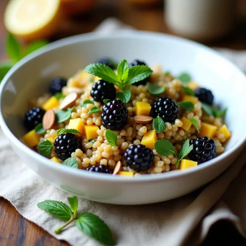 Tabulé de Moras y Espelta con Vinagreta de Limón: Ensalada Libanesa Vegana y Fresca