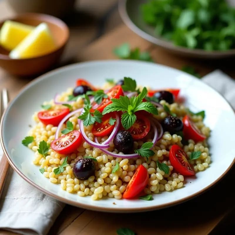 Tabule Libanes de Trigo Burgol y Menta: Ensalada Fresca y Nutritiva en 15 Minutos