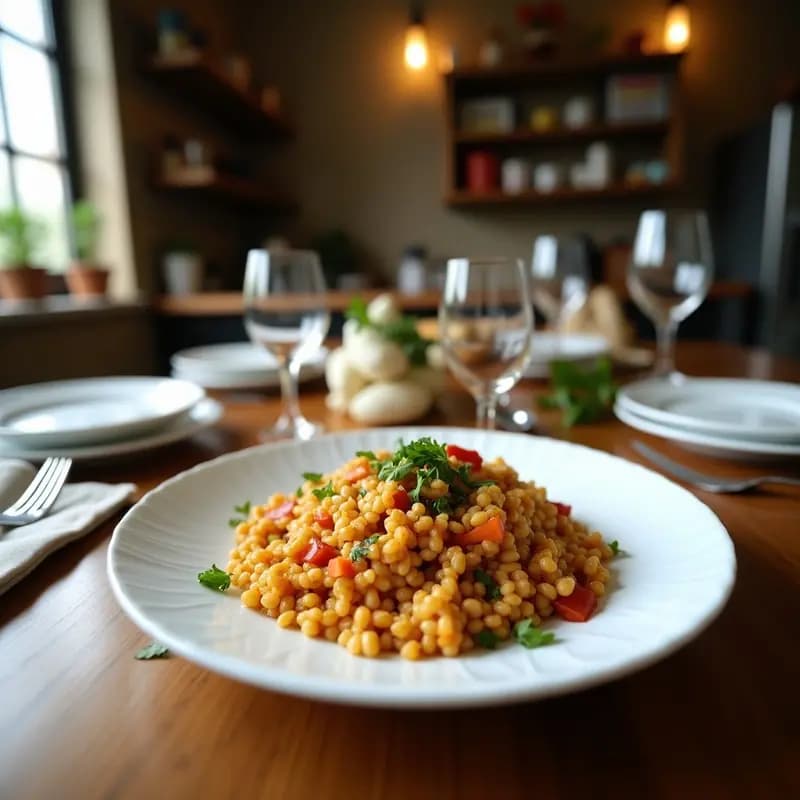 Tabuleh Libanés con Trigo Bulgur y Granada: Ensalada Fresca y Sin Cocinar