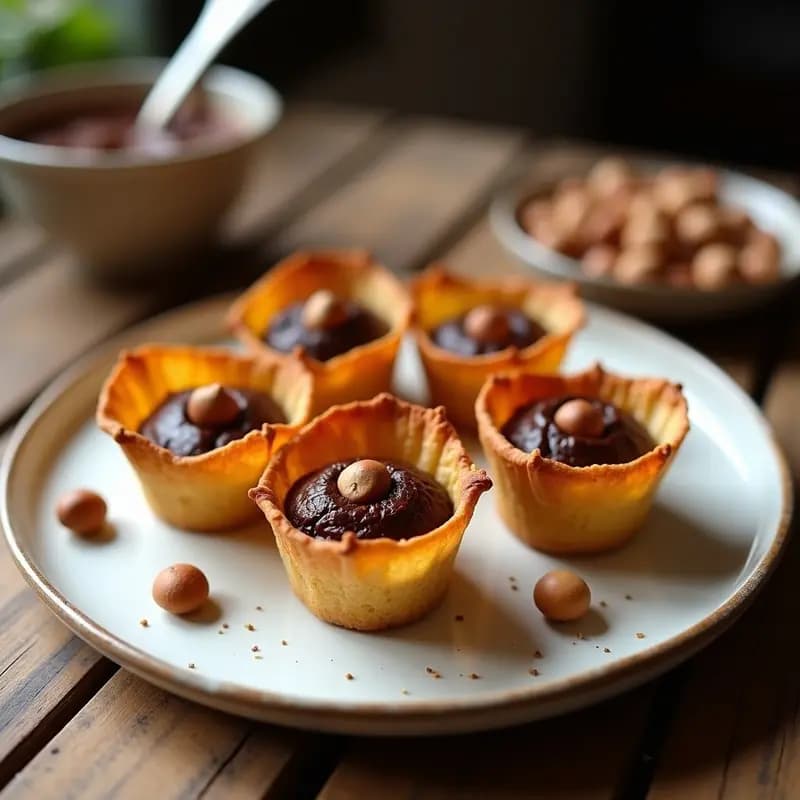 Tacitas Mexicanas de Chocolate y Avellanas: Receta Crujiente en Airfryer en 10 Minutos