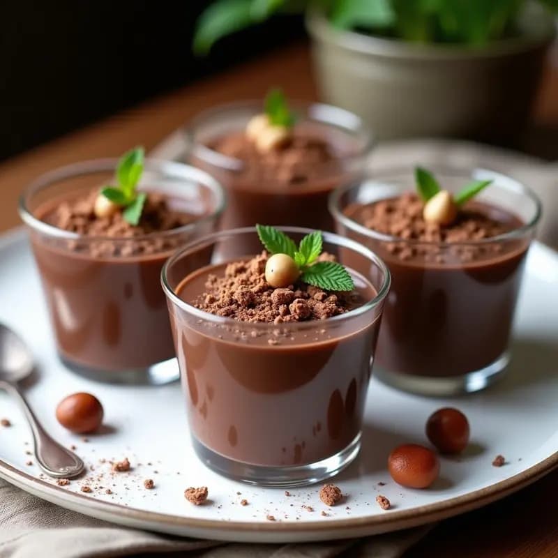 Tacitas de Mousse de Chocolate y Avellanas en Thermomix: Postre Esponjoso en 10 Minutos