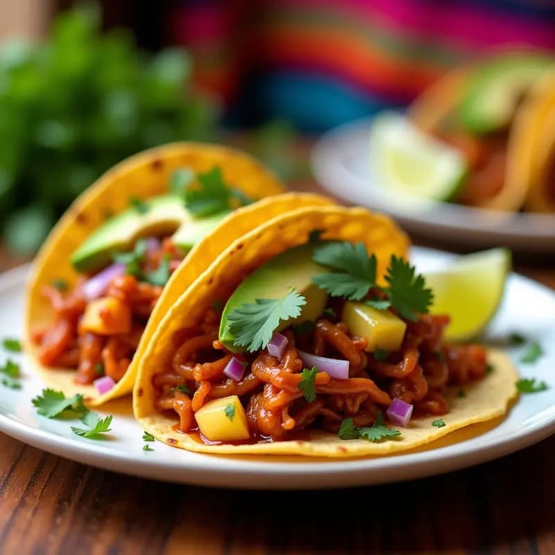 Taco Al Pastor de Jackfruit: Receta Mexicana Vegana con Piña y Cilantro en 20 Minutos