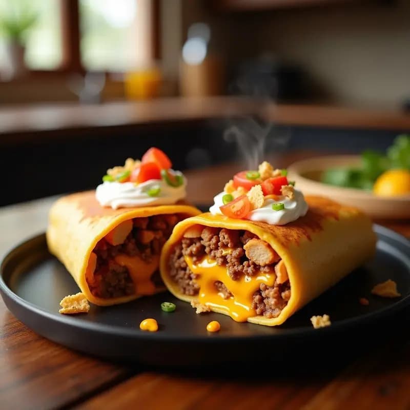 Taco Bell Crunchwrap Supreme Casero con Carnes Variadas y Nacho Cheese: Receta para Fanáticos