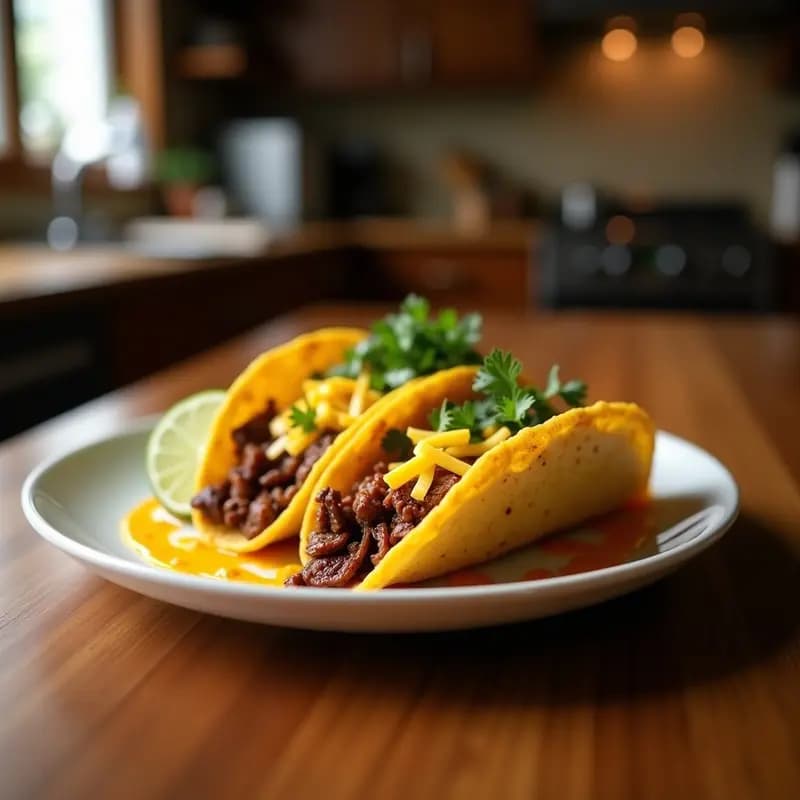 Taco Bell Grande de Carne Molida y Queso Cheddar: Receta Americana Casera en 20 Minutos