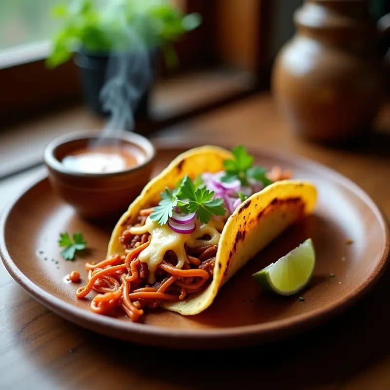 Taco de Birria con Consomé y Queso Oaxaca: Sabor Mexicano que Conquista