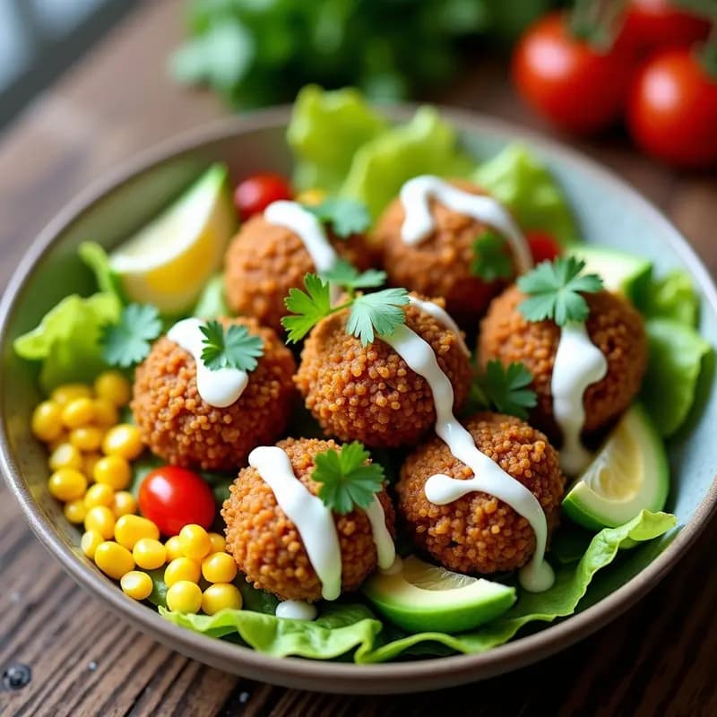 Taco Bowl Vegano en Airfryer: Receta Rápida y Crujiente con Proteína de Lentejas