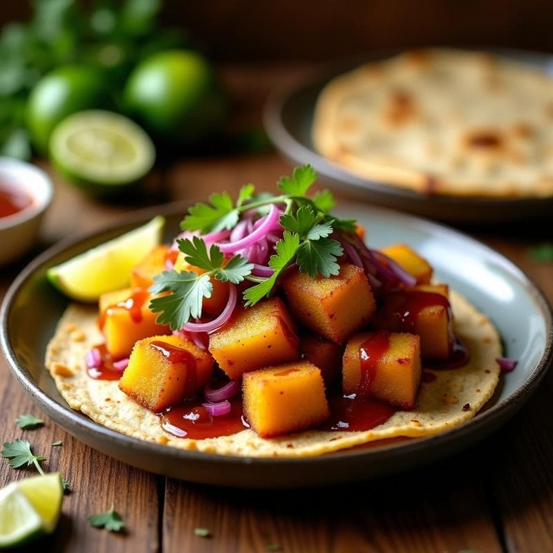 Taco de Chayota y Paraíso con Salsa de Tamarindo: Receta Vegana de El Salvador en Airfryer