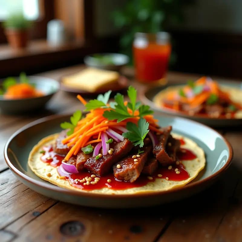 Taco Coreano de Carne de Res Marinada en Gochujang: Receta Picante para Tupper