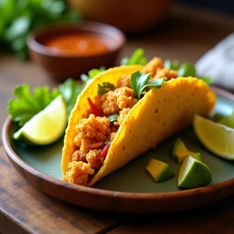 Taco Dorado de Coliflor y Jackfruit: Receta Crujiente en Airfryer Sin Aceite