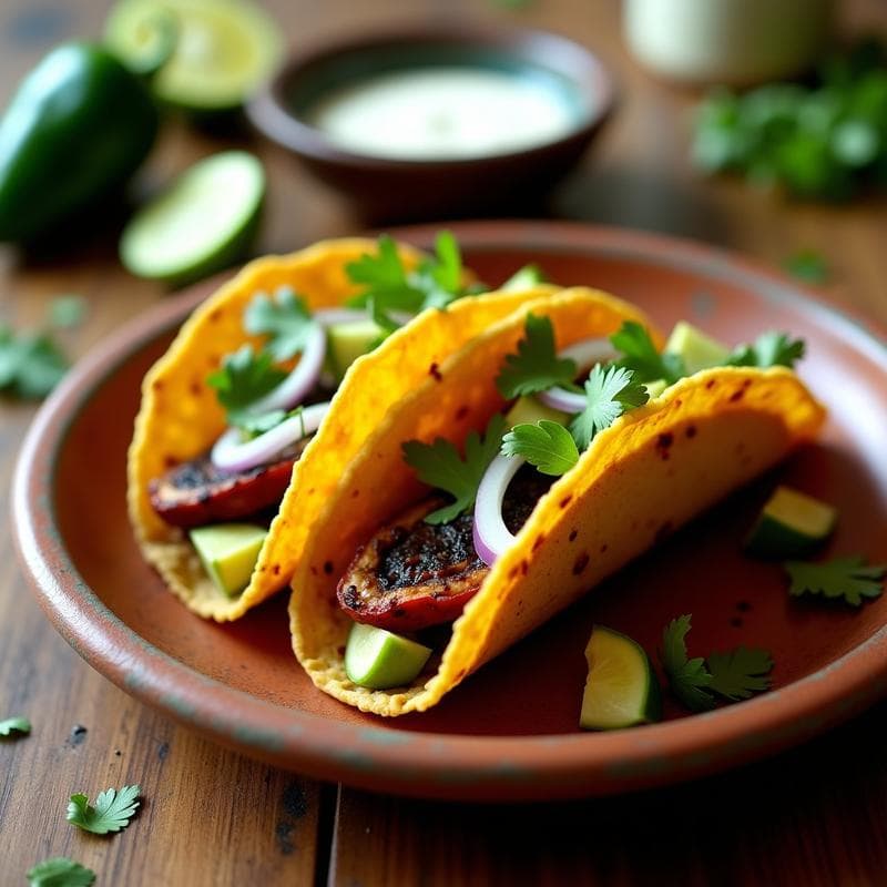 Taco Dorado de Hongos Portobello y Poblano: Receta Mexicana Vegana en Airfryer