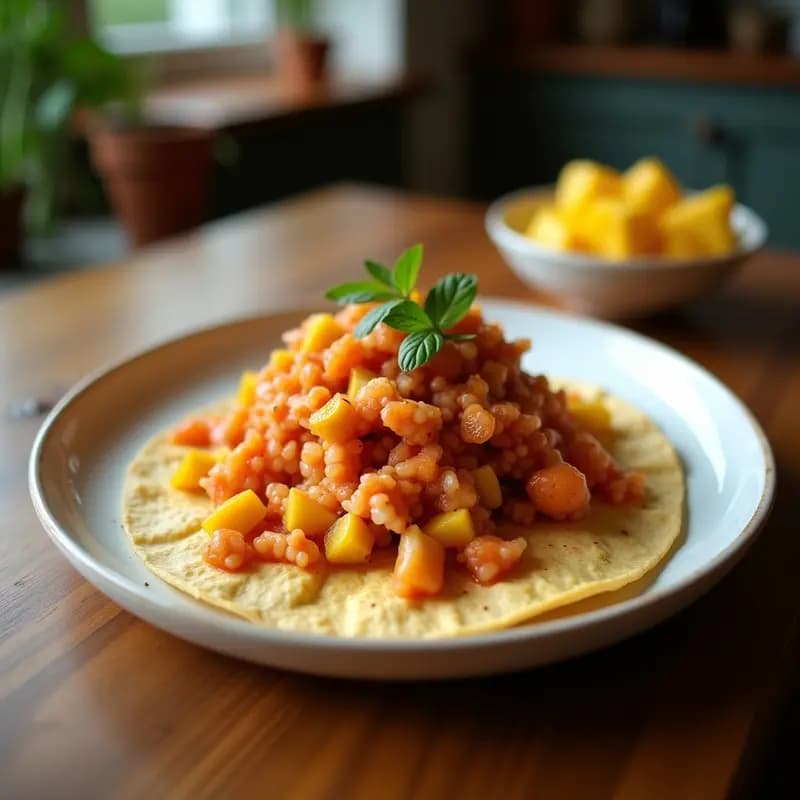 Taco Dorado de Langosta con Salsa de Chipotle y Mango: Receta Mexicana Gourmet en Airfryer