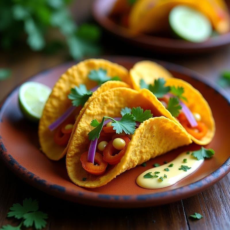 Taco de Flor de Calabaza con Aderezo de Ají Charapita: Receta Oaxaqueña Sin Gluten en Airfryer