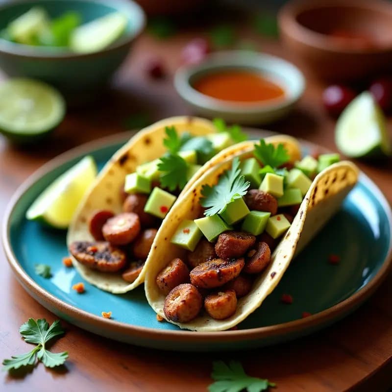 Taco de Hongos Ostra con Adobo de Chipotle: Receta Mexicana Alta en Fibra en Airfryer