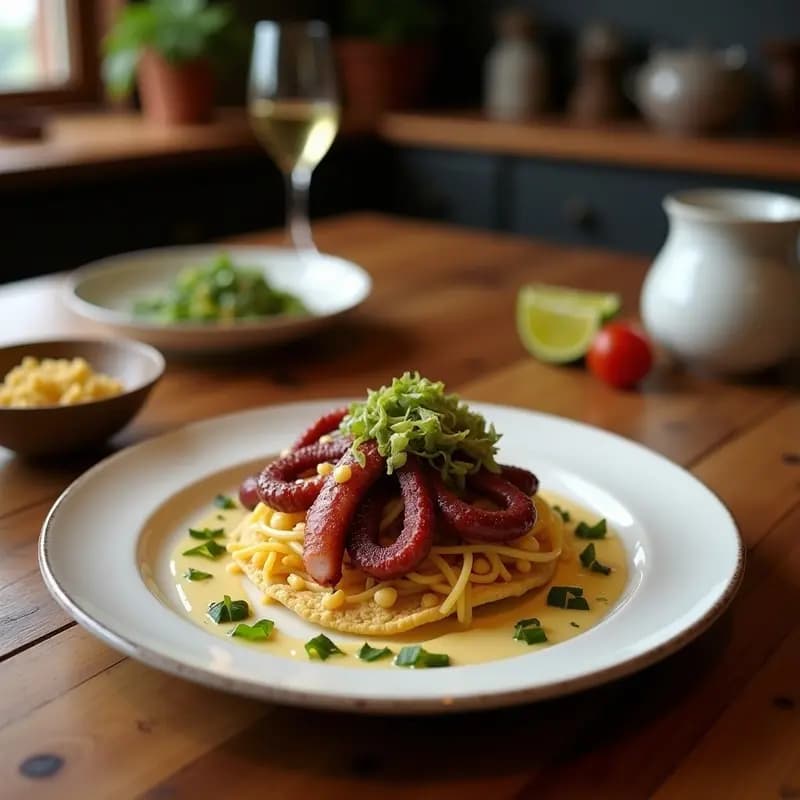 Taco de Pulpo Ahumado y Puré de Yuca: Receta Mexicana-Peruana en Olla Express