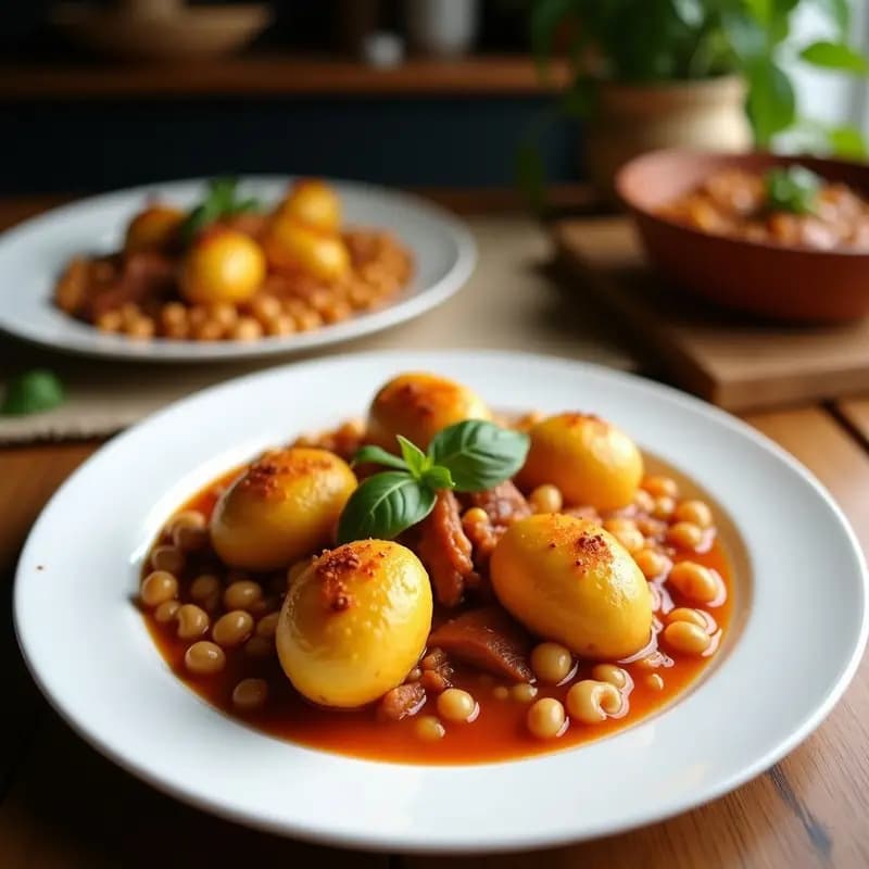 Tacones Cordobeses en Olla Lenta: Receta Tradicional con Ibérico y Garbanzos en 6 Horas