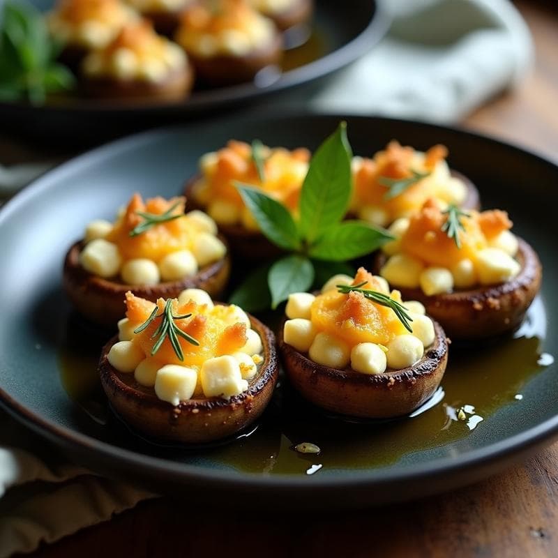Tacones de Morilla Rellenos de Queso de Cabra: Receta Gourmet en 25 Minutos con Toque Silvestre