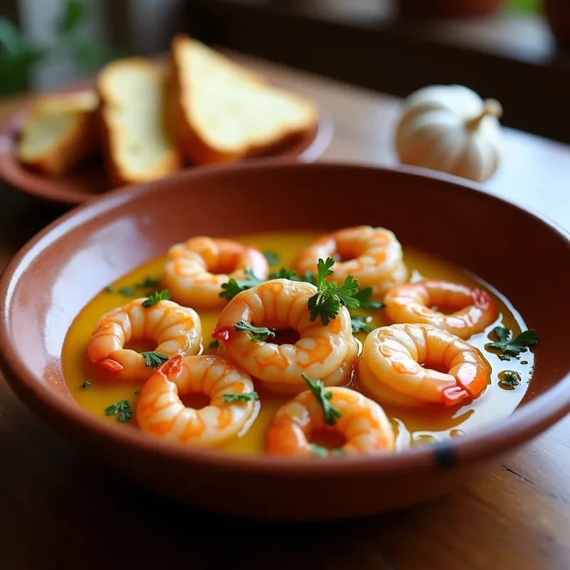 Tacones de Gambas al Ajo y Perejil: Receta Rápida en Sartén y con Toque Costero