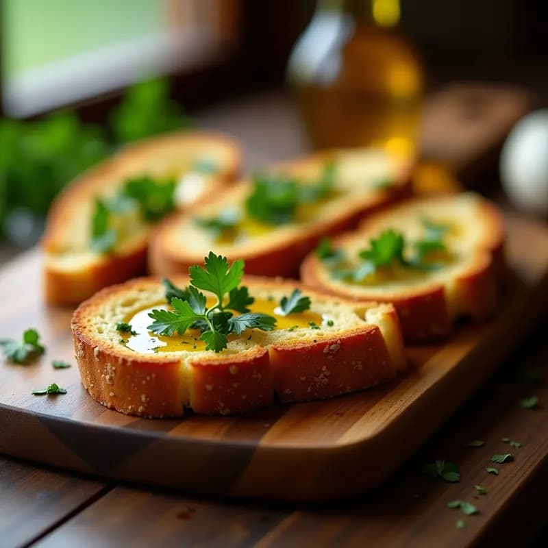 Tacones de Pan con Ajo y Perejil: Receta Crujiente en 10 Minutos para Aperitivos