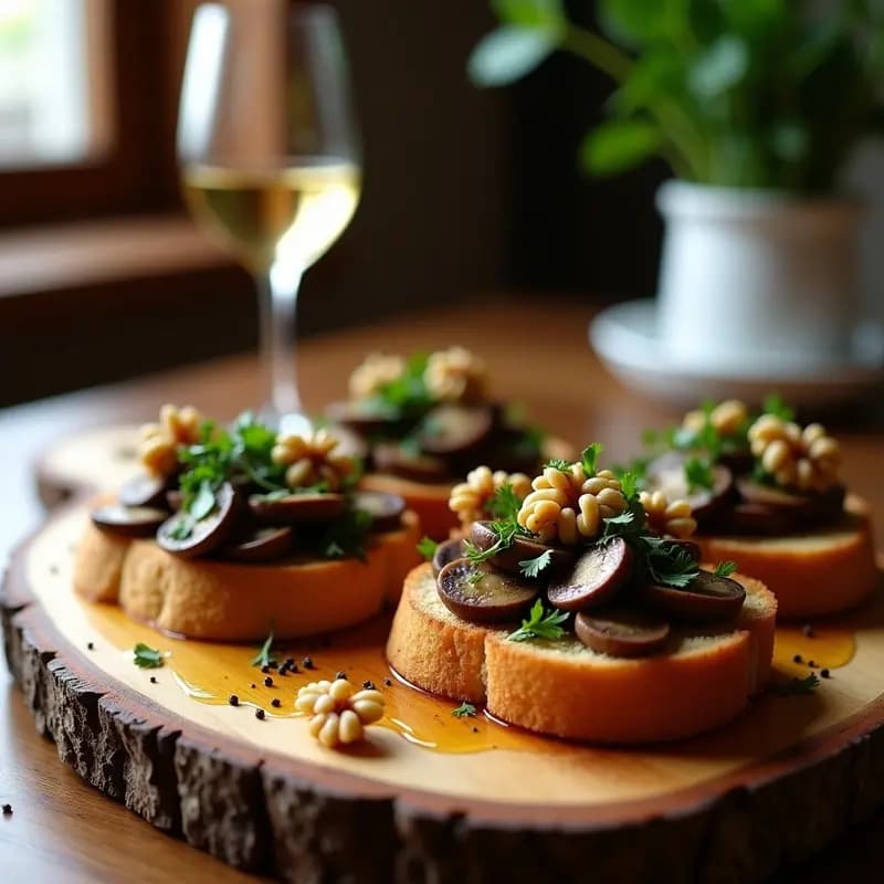 Tacones de Pan Rellenos de Hongos Portobello: Receta Vegana de Aperitivo Crujiente en 20 Minutos