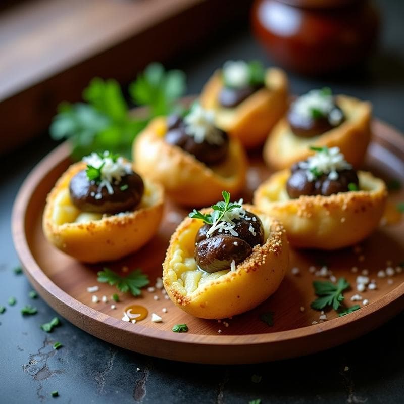 Tacones de Papa Rellenos de Hongos Trufados: Receta Gourmet en 30 Minutos