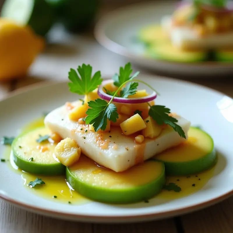Tacones de Papaya Verde con Pescado: Receta de Ceviche Peruano en 15 Minutos