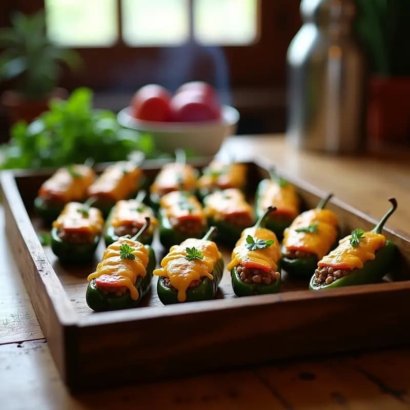 Tacones de Pimientos del Padrón Rellenos de Carnes Ibéricas: Receta Tradicional con Toque Gourmet