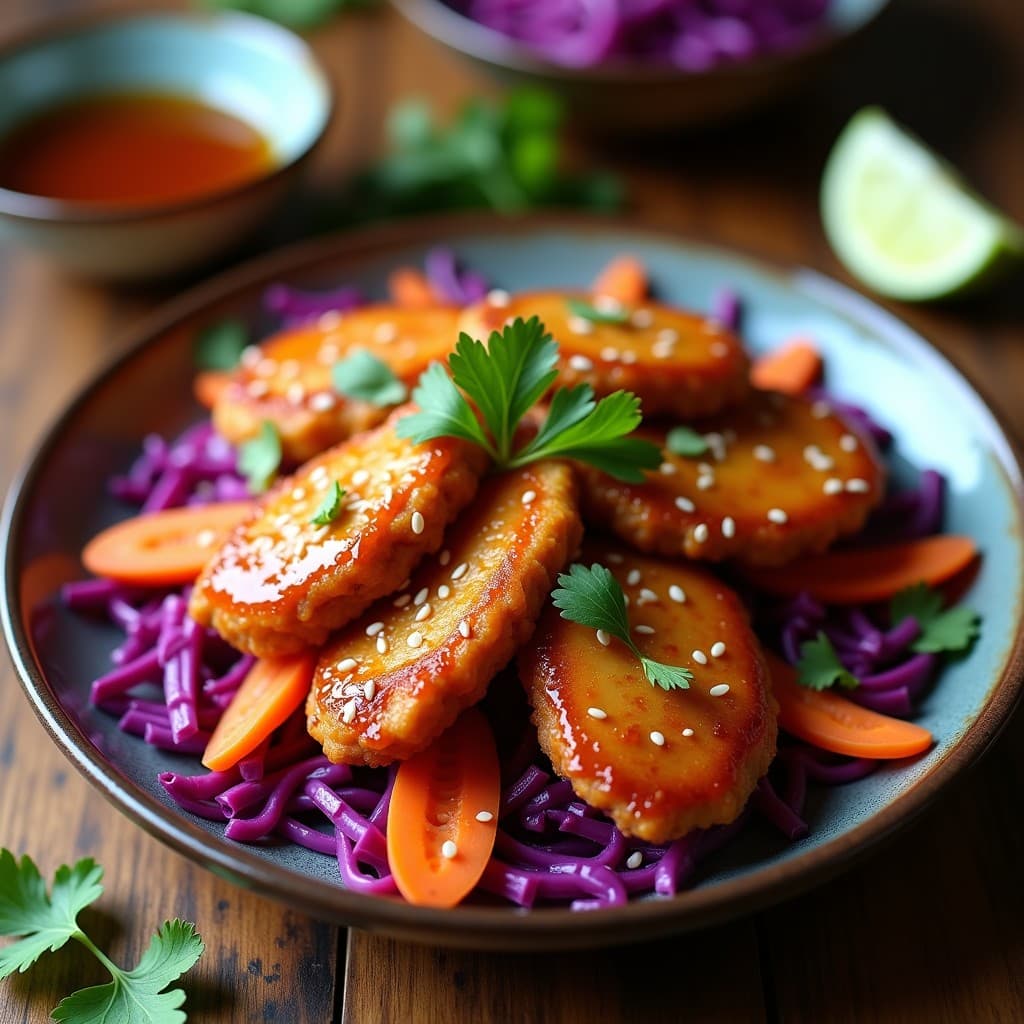 Tacones de Pollo al Chipotle y Miel con Ensalada de Repollo Morado: Receta Mexicana en Airfryer