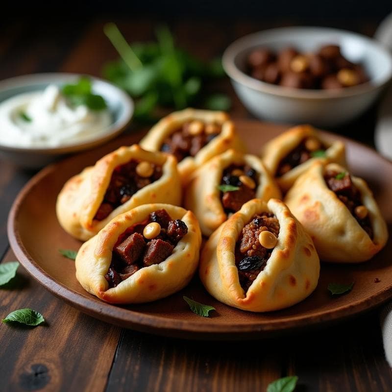 Tacones Rellenos de Cordero y Berenjena: Receta Árabe Tradicional al Horno en 40 Minutos