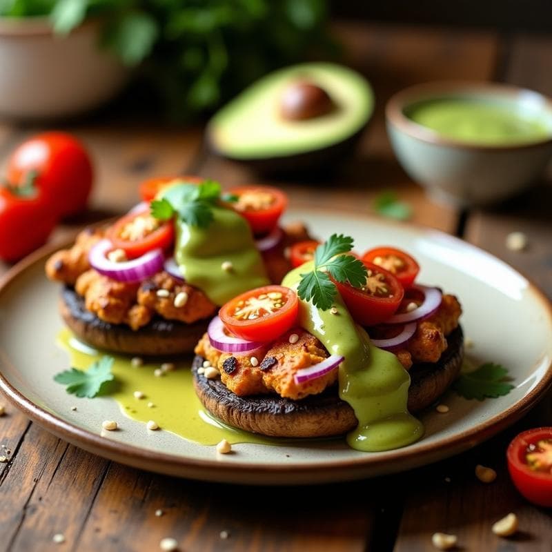 Tacones Rellenos de Hongos Portobello: Receta Vegana Alta en Proteína y Sin Gluten
