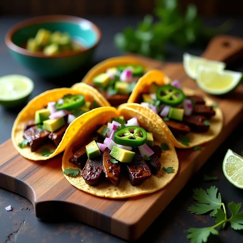 Tacos Ahumados de Champiñones Portobello: Receta Vegana con Textura a Carne en 25 Minutos
