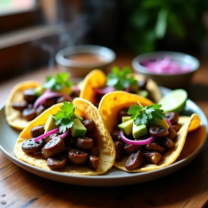 Tacos Ahumados de Hongo Ostra con Café: Receta Vegana y Ultra Sabrosa