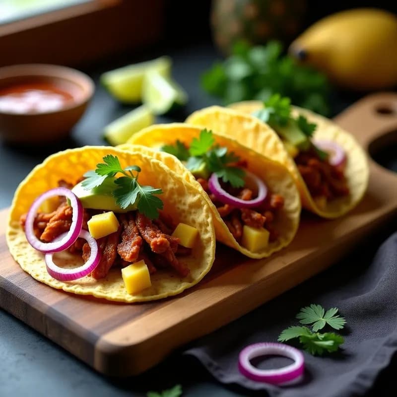 Tacos de Jackfruit Ahumada y Piña: Receta Vegana en Airfryer con Sabor a Carnitas