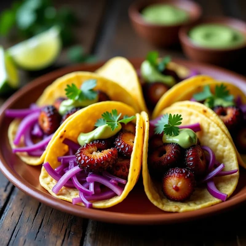 Tacos de Pulpo Ahumado con Chipotle: Receta en Airfryer Crujiente y Rápida