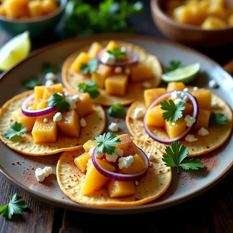 Tacos de Piña y Queso Azul Ahumado: Receta Gourmet en 20 Minutos con Toque Mexicano