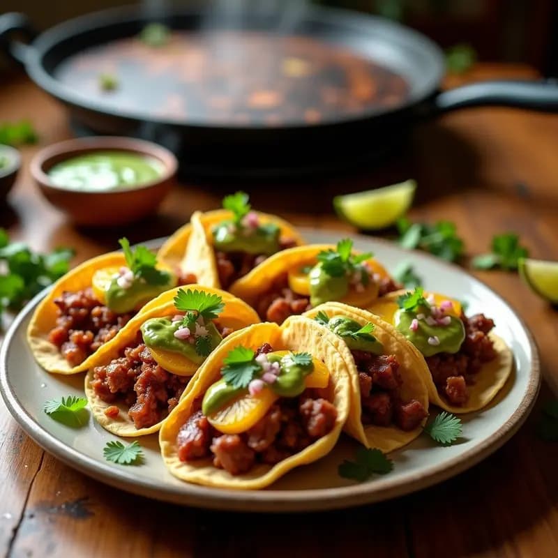 Tacos Al Pastor de Piña y Cerdo con Salsa de Aguacate: Receta Mexicana Auténtica en Taquero