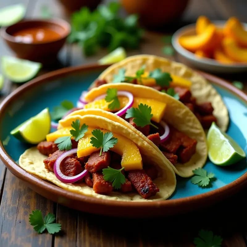 Tacos Al Pastor de Piña y Seitán: Receta Mexicana Vegana con Sabor Ahumado