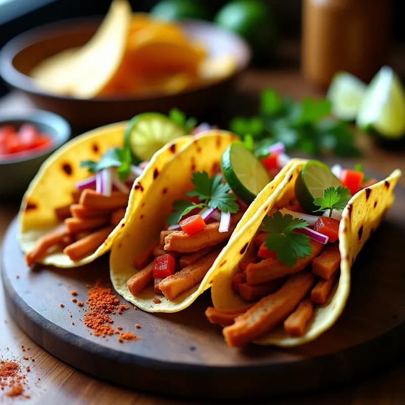 Tacos al Pastor Veganos: Receta en Airfryer con Jackfruit y Piña en 25 Minutos
