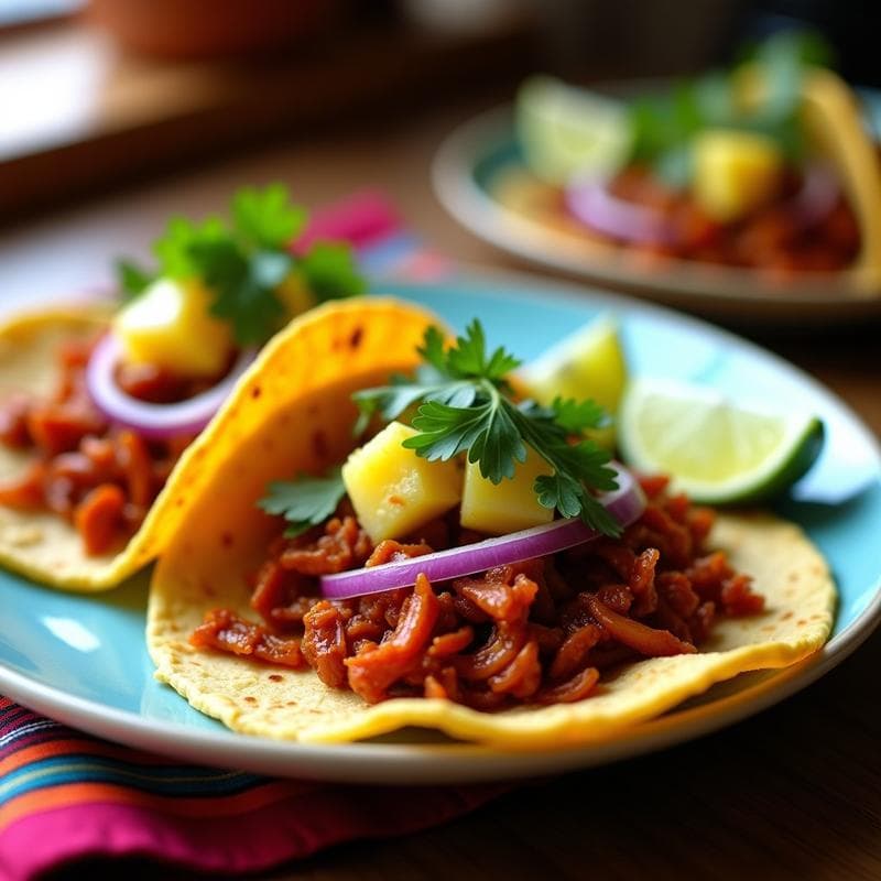 Tacos al Pastor Veganizados con Jackfruit: Receta Fácil y Alta en Proteína