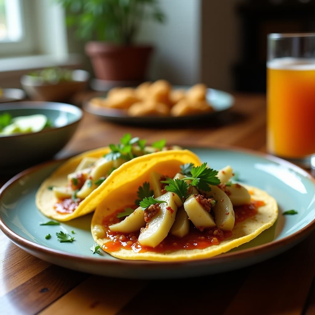 Tacos de Corazón de Alcachofa y Pulpa de Coco Ahumada: Receta Crudivegana con Toque Smoky