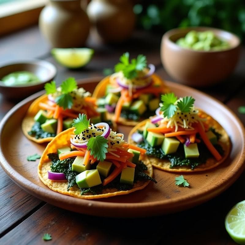 Tacos de Algas Nori y Aguacate: Receta Vegana y Rica en Omega-3 en Airfryer