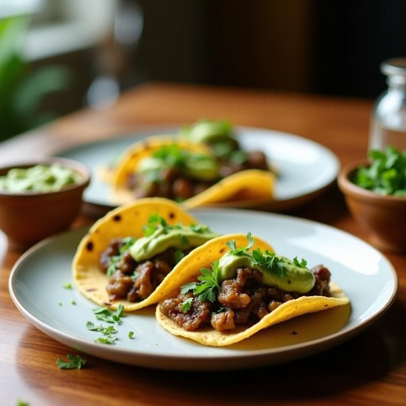 Tacos de Algas Nori con Guacamole de Wasabi: Receta Mexicana-Japonesa Crujiente en Airfryer