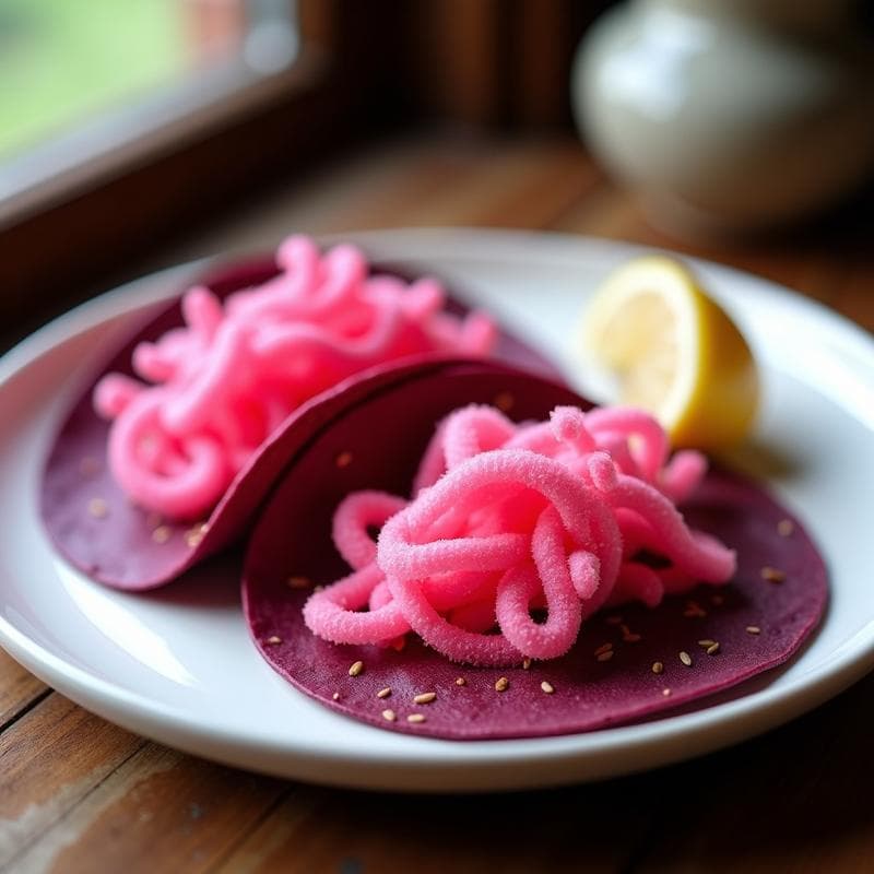 Tacos de Algodón de Azúcar de Remolacha: Receta Vegana y Sin Gluten en Airfryer