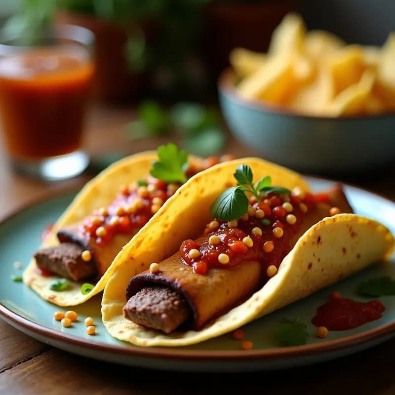 Tacos Árabes de Shawarma de Cordero con Salsa de Tahini: Fusión Mexicano-Libanes