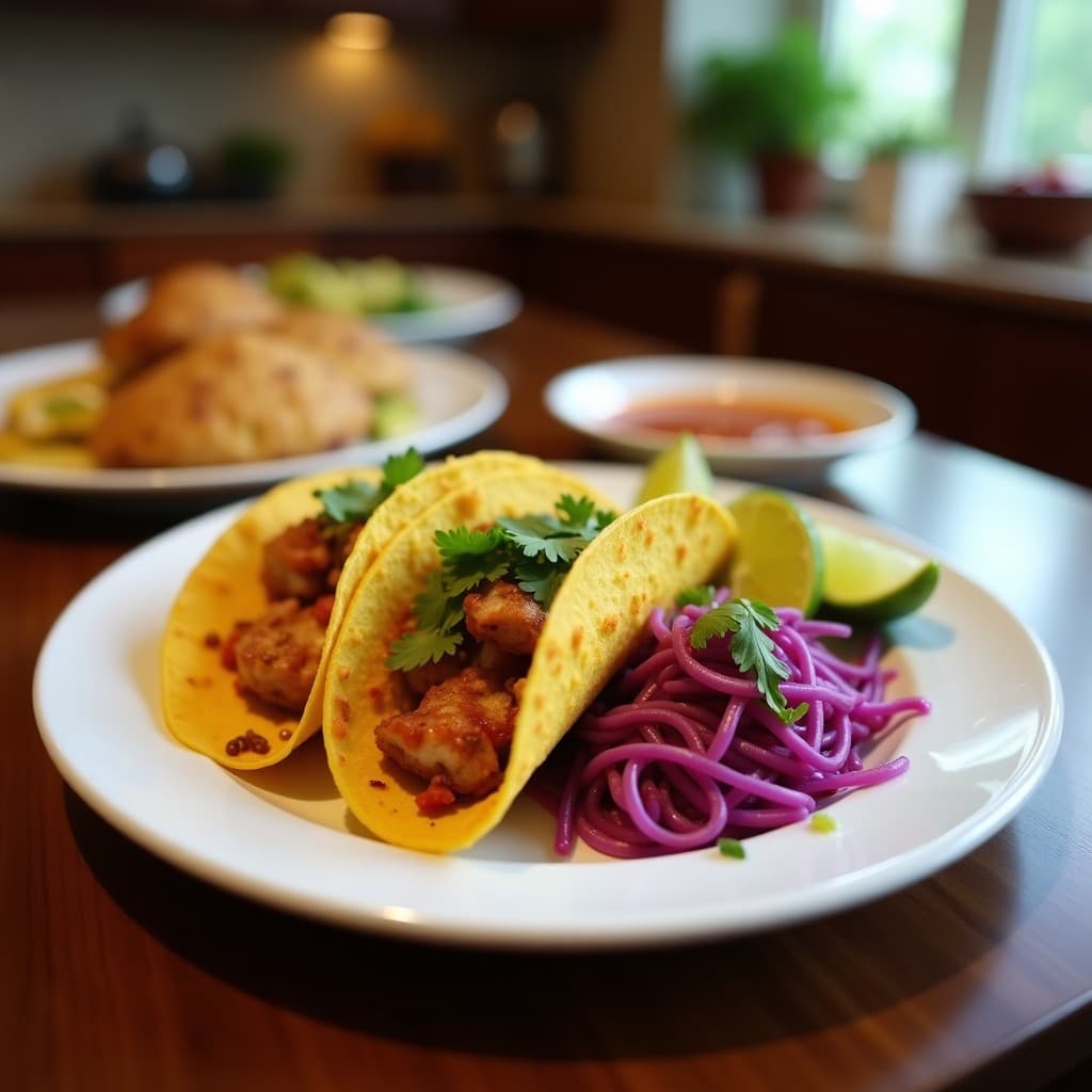 Tacos de Atún con Ensalada de Repollo Morado y Lima: Receta alta en omega-3