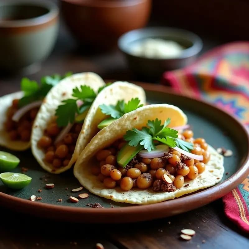 Tacos de Ayocote con Trufa Negra: Receta Vegana Gourmet y Alta en Proteína