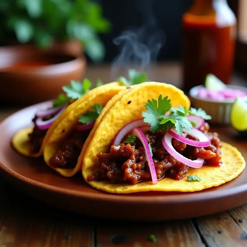 Tacos de Barbacoa de Cerdo en Salsa Chipotle: Receta Mexicana Auténtica en Olla Lenta